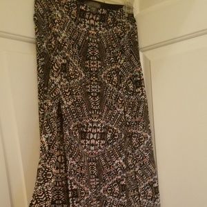 Ethnic Print double slit skirt
